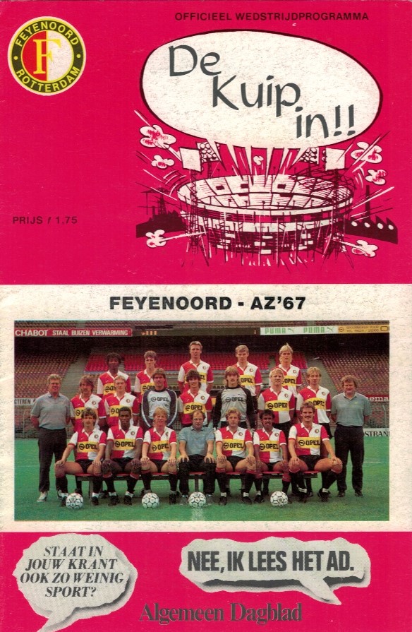 AZ Programma 24-mei-1987 Feyenoord uit